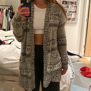 Grey long sweater